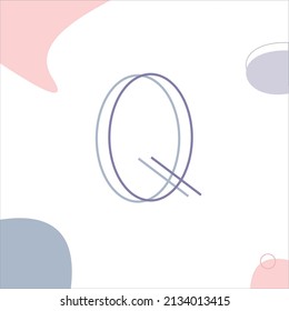 abstract letter q design using lines.