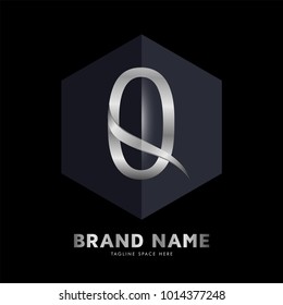 Abstract Letter Q Hexagon Logo Design with Dark Background. Vector Illustrator