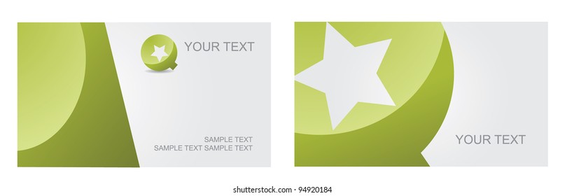 Abstract Letter Q icon symbol logo business card set EPS 8 vector, grouped for easy editing. No open shapes or paths.