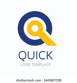 Abstract letter Q logo design template