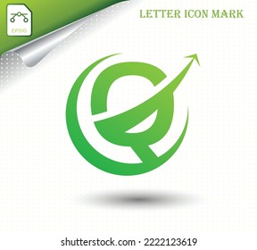 Abstract letter Q logo design template