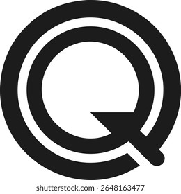 Letra abstrata q design do logotipo dentro de um conceito de círculo minimalista para branding