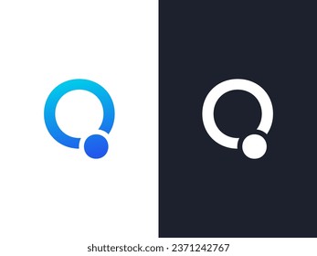 Letra abstracta plantilla de vector de icono de logotipo Q