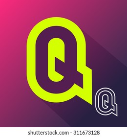 Abstract letter Q logo icon design. Vector design template elements for your application or corporate identity.