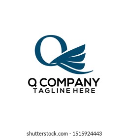 Abstract Letter Q Logo Template Vector. Alphabet Logo Concept