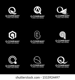 Abstract Letter Q Logo Template Vector. Alphabet Logo Concept