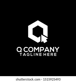 Abstract Letter Q Logo Template Vector. Alphabet Logo Concept