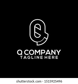 Abstract Letter Q Logo Template Vector. Alphabet Logo Concept