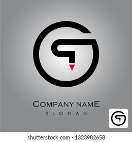 abstract letter Q O G vector circle logo