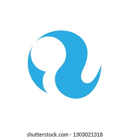 abstract letter q simple curves logo vector