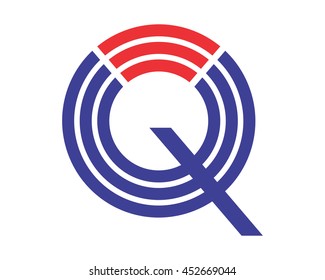 abstract letter Q typography typeset font image vector icon symbol