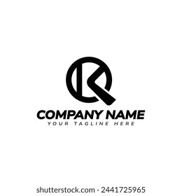 Abstract letter QK logo This logo icon incorporate with abstract shape in the creative way