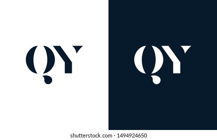 Abstract letter QY logo. This logo icon incorporate with abstract shape in the creative way.