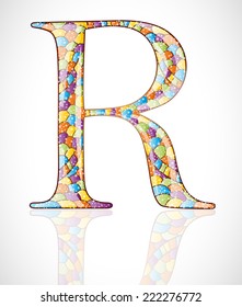 Abstract letter R. 