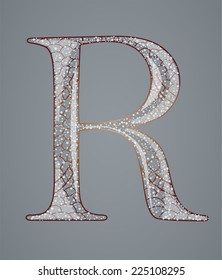Abstract letter R. 