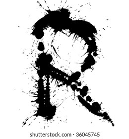 Abstract letter R