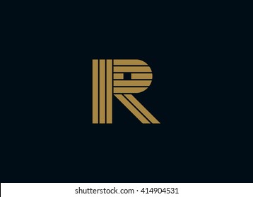 Abstract letter R.