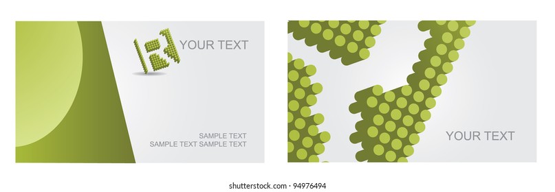 Abstract Letter R alphabet symbol icon business card set EPS 8 vector, grouped for easy editing. No open shapes or paths.