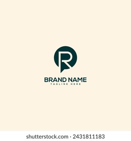 Abstract letter R and chat logo. Flat vector logo design template element.