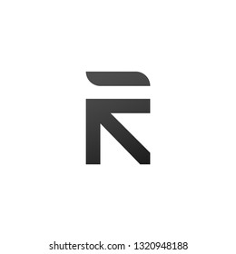 Abstract letter 'R'. Creative monogram logotype design. Vector image.