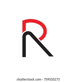 abstract letter a r curves joint design logo vector 