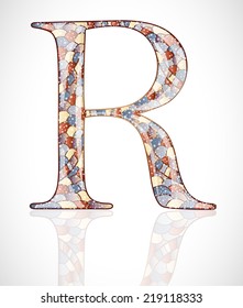 Abstract letter R. Illustration 10 version