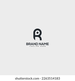 Abstract letter R initial location logo vector symbol.