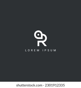 Abstract letter R location logo design vector element.