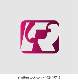 Abstract letter r logo
