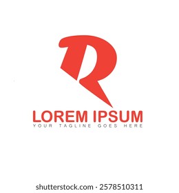 abstract letter r logo for business
