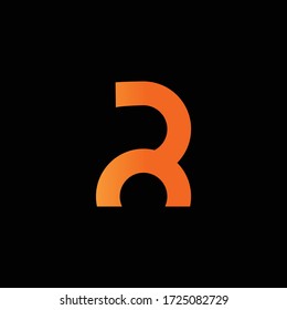 abstract letter r logo design