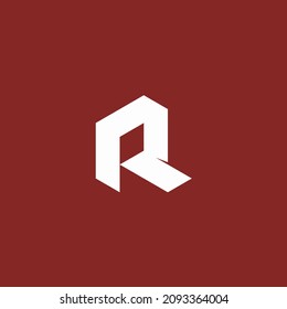 letra abstracta R iniciales logo diseño vectorial logotipo de monograma geométrico ilustración de tecnología gráfica