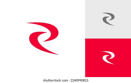 Letra abstracta vector de diseño del logotipo R