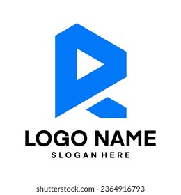 Abstract Letter R logo design inspiration