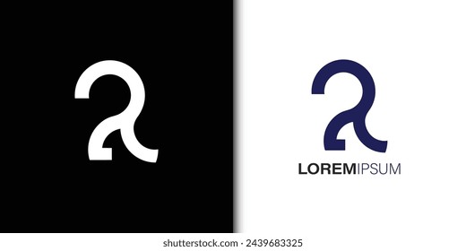 Abstract letter R logo design template. Colorful creative sign. Universal vector icon.
