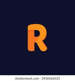 Abstract letter R logo design template. Colorful creative sign. Universal vector icon