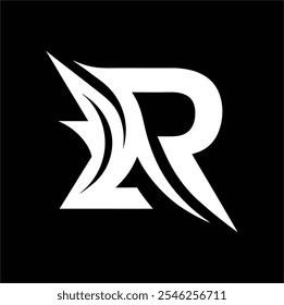 Abstract letter R logo design