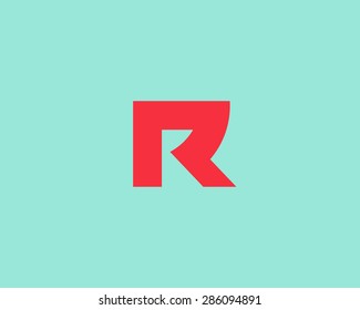 Abstract letter R logo design template. Colorful cursor modern creative sign. Universal arrow vector icon.