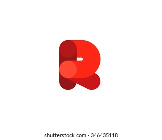 Abstract letter R logo design template. Colorful modern creative sign. Universal vector icon. Fresh tube logotype symbol