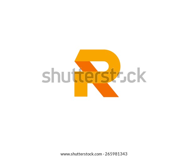 Abstract letter R logo design template.\
Colorful creative sign. Universal vector\
icon.