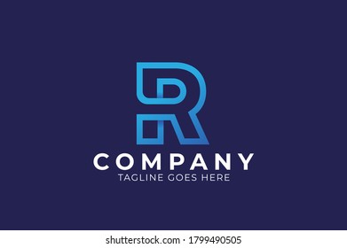 Abstract Letter R Logo Flat Style Stock Vector (Royalty Free ...