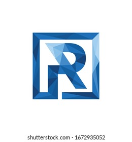 Abstract letter R logo icon set for corporate identity design isolated on white background.