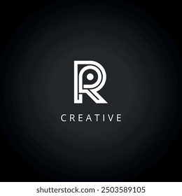 Abstract Letter R Logo. Initial Location Symbol Vector Icon.