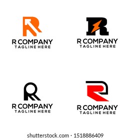 Abstract Letter R Logo Template Vector. Alphabet Logo Concept