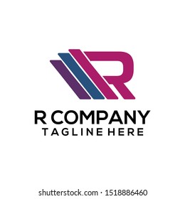 Abstract Letter R Logo Template Vector. Alphabet Logo Concept