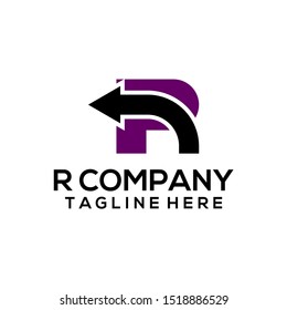 Abstract Letter R Logo Template Vector. Alphabet Logo Concept