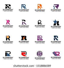 Abstract Letter R Logo Template Vector. Alphabet Logo Concept