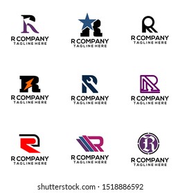 Abstract Letter R Logo Template Vector. Alphabet Logo Concept