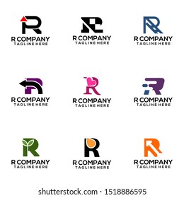 Abstract Letter R Logo Template Vector. Alphabet Logo Concept