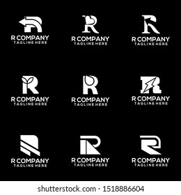Abstract Letter R Logo Template Vector. Alphabet Logo Concept